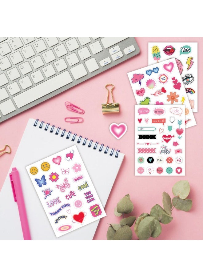 Capstro Cute Cartoon Sticker Pack for Kids – 6 Sheets Decorative Stickers with 100+ Patterns for Creative Play, Journals, Crafts & Screen-Free Fun - Image 2